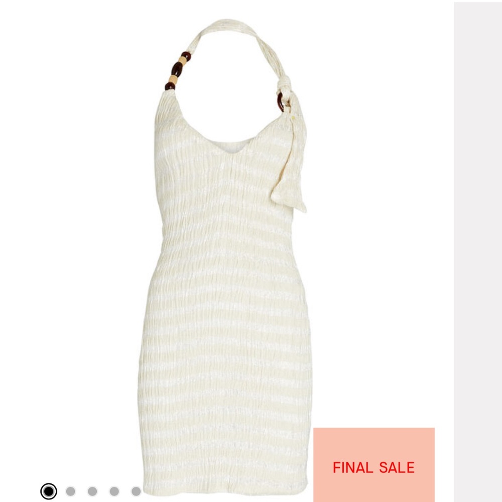 NWT Savannah Morrow Revolve Woodie Backless Beaded Halter Mini Dress